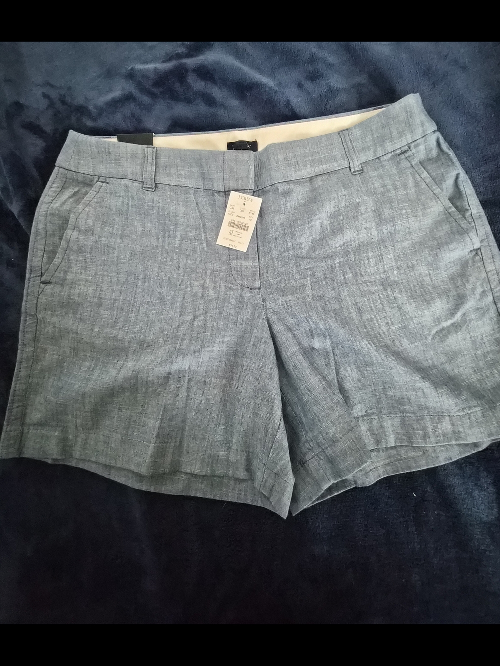 J CREW CHAMBRAY Women’s Linen-Blend Shorts